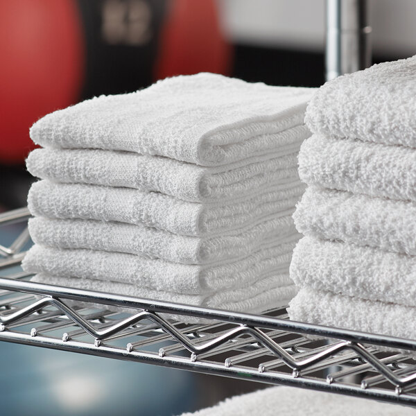 Lavex Economy 12" x 12" Cotton Wash Cloth (12/Pack)
